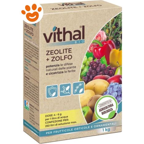VITHAL ZEOLITE + ZOLFO BIO DIFESA DELLE FRUTTICOLE ORTICOLE ORNAMENTALI 1 KG