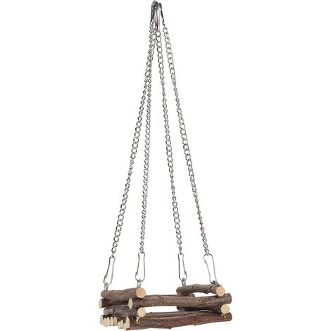 Hamac balançoire en bois pour Hamster, petit jouet pour animaux de compagnie, fournitures molaires, accessoire de Cage (1/5)