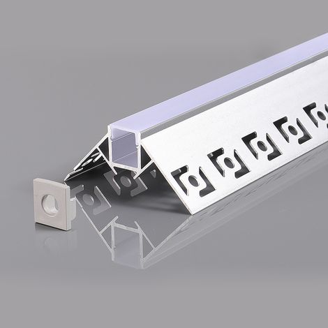 Canalina per strip led 5165 12x22 mm - barra 2 mt (1/3)