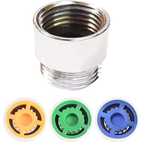Limiteur De Débit Pour Douche - Raccord Fileté 1/2 Pouces - Plugs Réglables 4 / 7 / 9 L/min - En Laiton - Pour Salle De Bain Toilette Hôtel Cuisine - Lot De 3 (1/5)