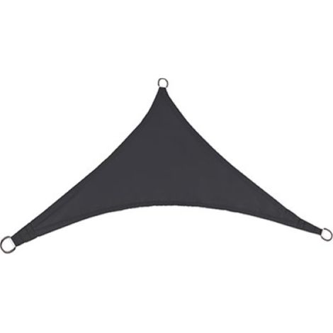 Voile d'ombrage triangulaire e'toiles 3,6x3,6x3,6 m en polyester gris 180 g/m2