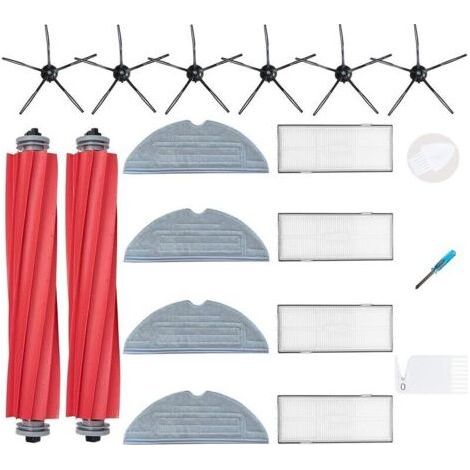 Kit di ricambio per Roborock S7 S7 Plus S7 MaxV S7 MaxV Ultra Aspirapolvere Robot, 4 filtri, 6 spazzole laterali, 4 panni per mop, 1 spazzola principale (1/5)