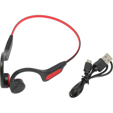 Casque Bluetooth à conduction osseuse avec réduction de bruit, rechargeable, étanche IP56, stéréo sans fil, pour le sport