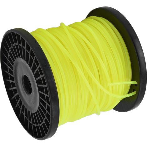 Hilo de corte profesional, redondo, amarillo, de 3 mm de grosor, compatible con la mayoría de los cortacéspedes para tareas de corte exigentes, 50 m / 164 pies. (1/5)