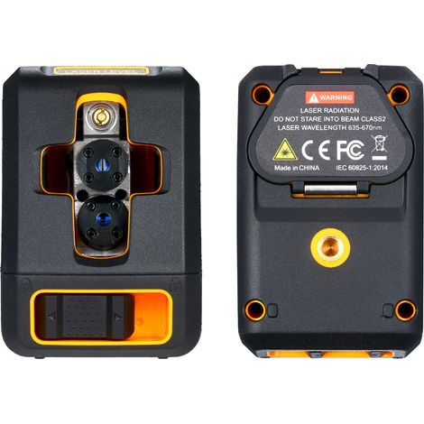Niveau Laser Professionnel Lignes Croisées Horizontales et Verticales Auto-Nivelant à Compensation Automatique Niveau à Bulle Sélectable Lignes Laser Luminosité Réglable Faisceau Rouge T07