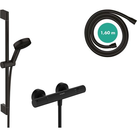 Sistema doccia HG Pulsify Select S 3 J con ecos, versione opaca nera