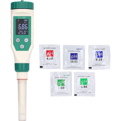 pH-mètre Bluetooth pH-mètre intelligent haute précision étanche IP67 électrode plane pour peau pâte fruits liquide solide écran LCD (1/5)
