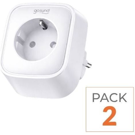 Prise Connectée WiFi 2.4GHz 16A Blanche (Lot de 2) - SILAMP