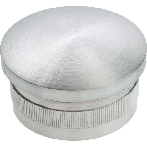 CROSO Rändelkappe gewölbt, ø 33,7 x 2,0 mm, Edelstahl geschliffen V2A (1/3)