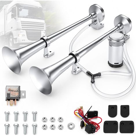 Klaxon Camion 12v,150db Trompette Tracteur Corne de Trompette à Double Tube (1/5)