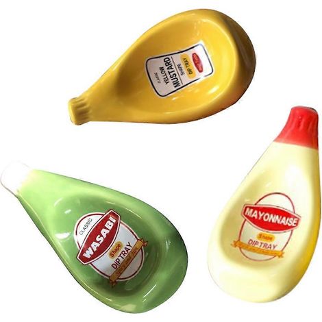Einzigartig geformter Keramikteller für Saucen, Salat und Ketchup, hübscher Senfteller, trendiges Geschirr für eine elegante Tischdekoration. (1/5)
