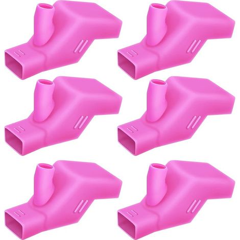 Lot de 6 rallonges de robinet en silicone rose pour le lavage des mains des enfants et des tout-petits (1/5)