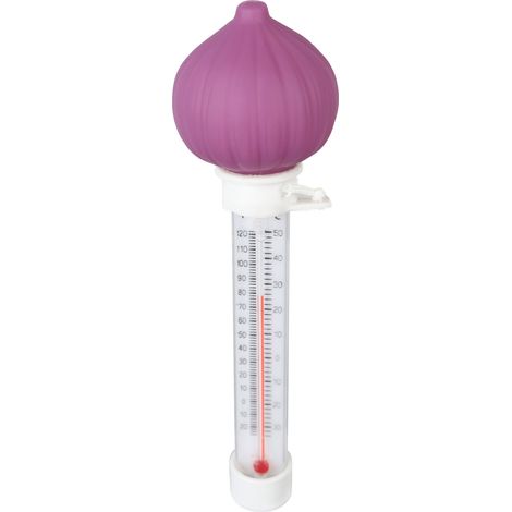 Thermomètre flottant décoratif et précis pour piscine, en forme d'oignon, mesurant la température de l'eau. (1/5)