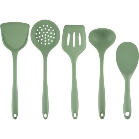 Ensemble de 5 woks antiadhésifs avec poignée tubulaire en silicone - Ustensiles de cuisine (1/5)