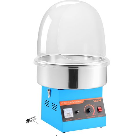 Macchina per zucchero filato commerciale Vevor, macchina elettrica per zucchero filato da 1000 W, facile da usare con una ciotola in acciaio inox da 38 cm e un (1/2)