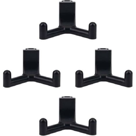 Crochets d'outils pour abri de jardin – Lot de 4 en plastique ABS noir, compatibles avec les sheds Lifetime