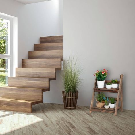 Blumentreppe holz dunkelbraun