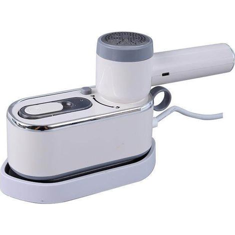 Défroisseur vapeur 2 en 1 rasoir anti-bouloches pliable blanc (1/5)