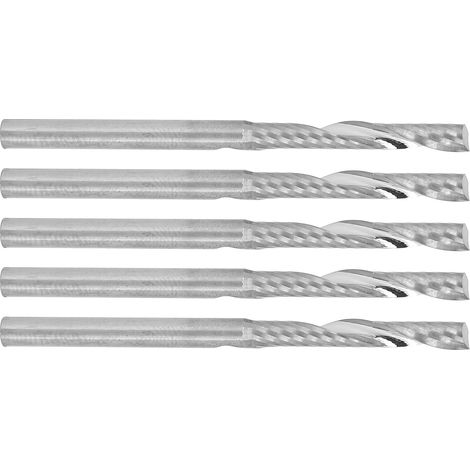 5 fraises hélicoïdales en carbure de tungstène, fraise à bois 3,175 x 22 mm, kit de coupe pour défonceuse, accessoires de gravure, lot de 5 pièces (1/5)
