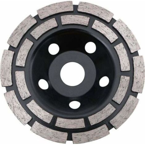 Diamantschleifscheibe, 125 mm Diamantschleifscheibe für Beton, Universal-Diamantschleifscheibe zum Schleifen von Beton, Stein, Granit, Estrich, Mauerwerk, universell einsetzbar 56Vingt (1/5)