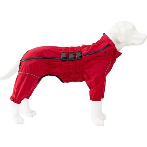 Veste imperméable pour chien, veste de pluie légère, veste de pluie de sécurité réfléchissante, gilet coupe-vent, taille XL (1/5)