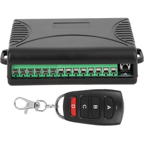 Interrupteur sans fil 4 voies 220V AC avec télécommande, contrôleur intelligent à voyant lumineux, émetteur-récepteur 85-250V (1/5)