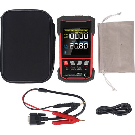 Tester di tensione e resistenza interna della batteria, display LCD TN, analizzatore automatico. (1/5)