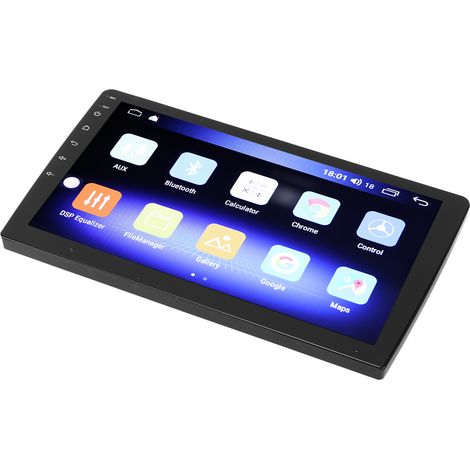 Autoradio 1+16 Go 1080p FM Radio Bluetooth Universel avec appels mains libres et navigation GPS, écran 10,09 pouces pour Android (1/5)