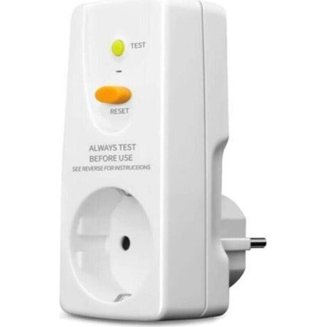 Circuit breaker socket, personal protective equipment, protection against leakage and electric shock, 10 mA 230 V protective contact, 16 A circuit breaker plug, suitable for electrical appliances (1/4)