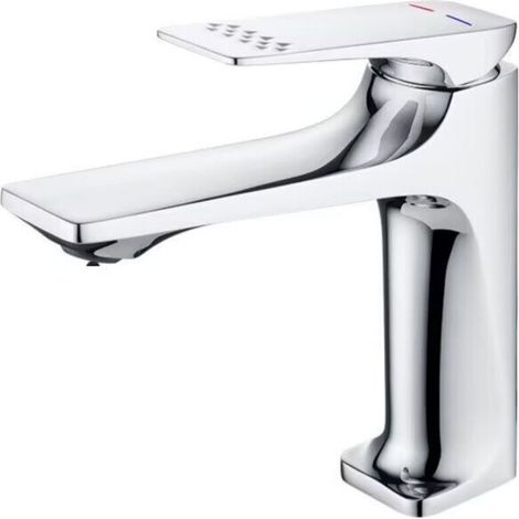 Waschtischarmatur, spritzwassergeschützte Waschtisch-Sprühpistole, weiß, mit 60 cm Wasserzulaufschlauch