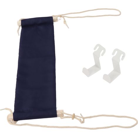 Repose-pieds suspendu bleu, hamac respirant réglable portable pour bureau maison, repose-jambes oscillant (1/5)