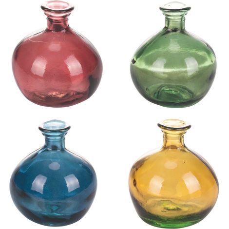 VASO CAIRO VETRO 16,5X18 4 COLORI ASSORTITI (1/5)