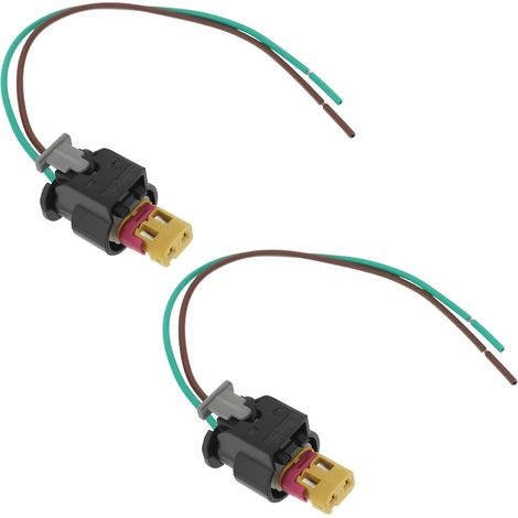 2 Pièces Connecteur Précâblé de Voiture à 2 Broches 4F0973702A 4F0973702 Compatible avec Audi Compatible avec VW Compatible avec Skoda avec Fil (1/5)