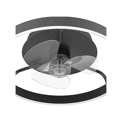 Eglo ventilatore da soffitto con luce, Sint André 35203, nero e Bianco, design elegante