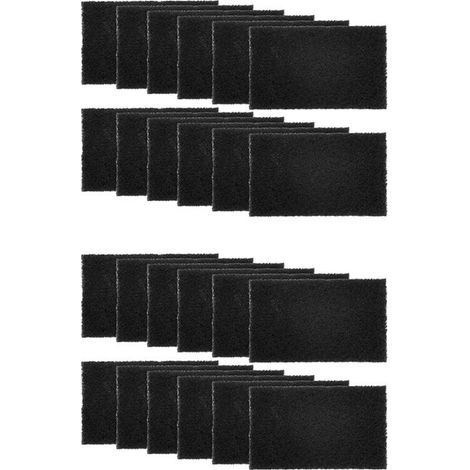 Paquete de 24 filtros absorbentes para cubos de basura, desodorizante purificador de carbón activado para cubos de basura y cubos de compost rectangulares.