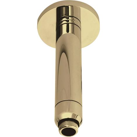 Hudson Reed Round Ceiling-Mounted Arm 165mm Length - Brushed Brass (1/2)