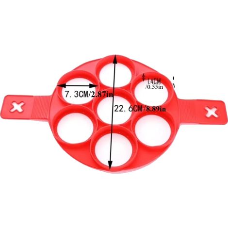 Sartén antiadherente para crepes y huevos, fácil de limpiar, utensilio de cocina versátil, 1 unidad. (1/2)