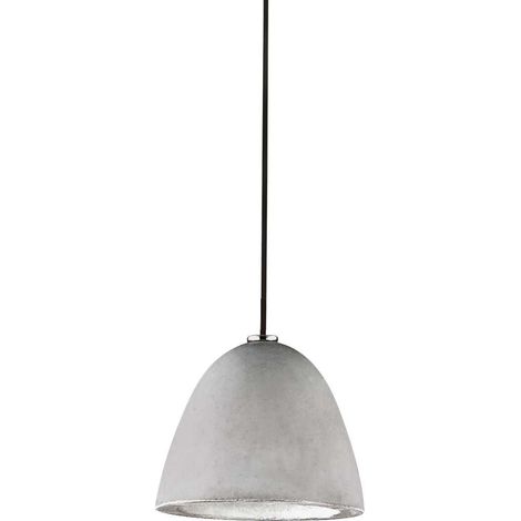 Sospensione Industrial-Minimal Oil-4 Metallo Cemento Grigio 1 Luce Gu10