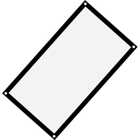 Écran de Projection Portable 40 Pouces, 16:9, Blanc en Polyester Doux Anti-Rides pour Vidéoprojecteur
