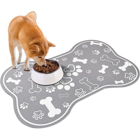 Voermat voor honden en katten, voermat voor kleine huisdieren, absorberend en waterdicht, antislip voermat voor voerbakken. (1/5)