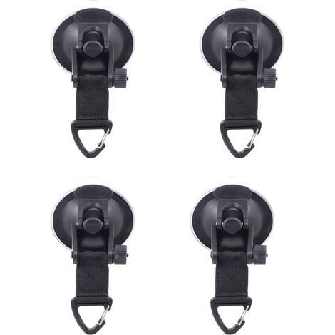 Pieces, Heavy Duty Suction Cup Anchor, Black Suction Cup Anchor, Multifunctional Car Suction Cup, for Car Side Tents, Camping Tarp Accessory (1/5)