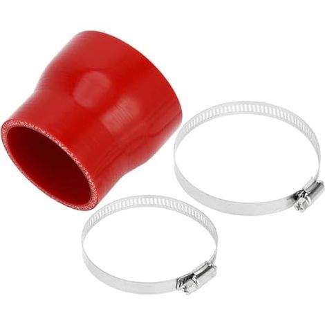 A Tuyau Silicone Rouge 1pc Pour Refroidisement 0° Avec Colliers (1/5)