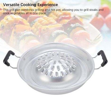 Poêle À Barbecue - Poêle À Charbon De Bois Pour Cuisson En Extérieur Et Intérieur - 30 Cm - Aluminium - 1 Pièce (1/5)