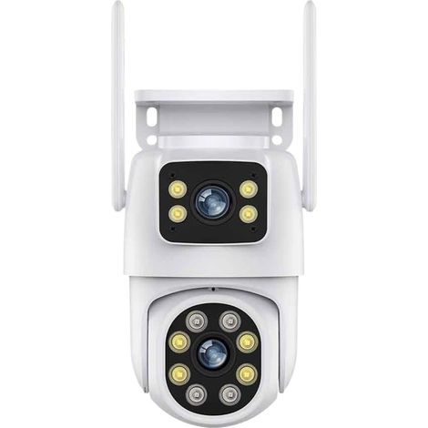 Caméra de sécurité à Domicile 4K 8MP PTZ caméra Double Objectif Double écran caméra IP extérieure 4MP HD Suivi Automatique Protection de sécurité Surveillance CCTV(8MP Add 32G Card) (1/5)