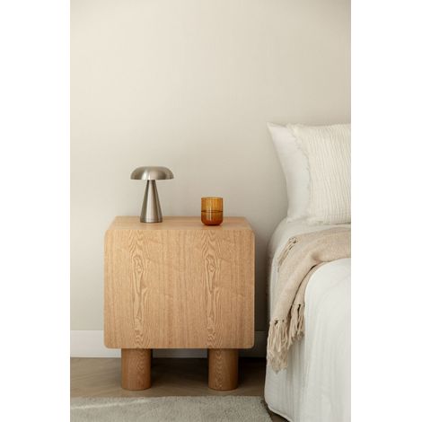 Pack de 2 mesitas de noche 50x40 cm en MDF y chapa Gumeri SKLUM       