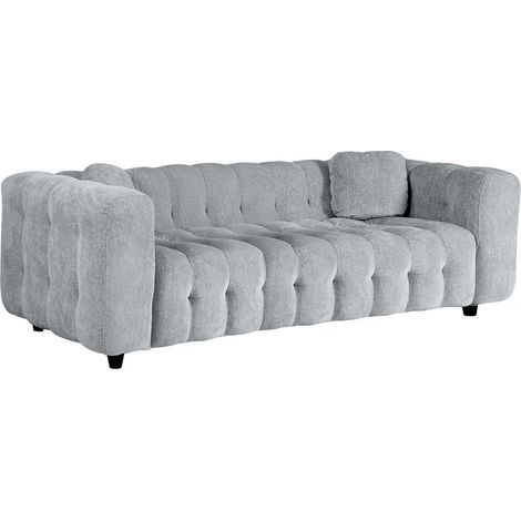 Einzelsofa aus Chenille-Stoff  "Vendome"  - 3-Sitzer - Grau
