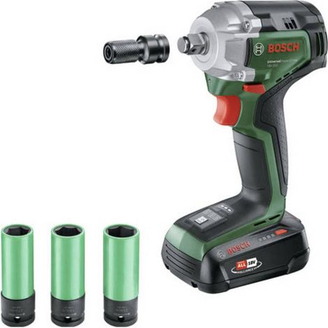 Avvitatore a percussione a batteria UniversalImpactDrive 18V-350, set di inserti per chiavi a bussola