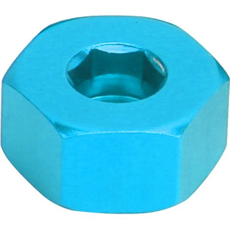 4 pièces Adaptateur Hexagonal de Moyeu de Roue 5mm à 12mm pour Camions RC WPL D12 1/10, Bleu (1/5)