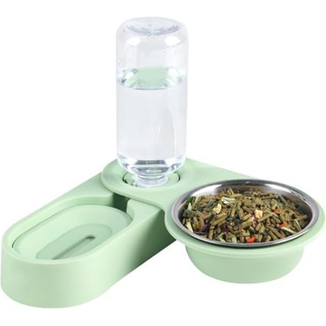 Automatischer Wasserspender für Haustiere – 18 oz (ca. 530 ml) Trinkbrunnen mit Schwerkraftsystem für Kleintiere (Katzen, Kaninchen, Frettchen) (1/4)