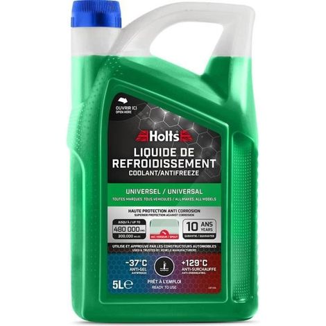 Liquide de refroidissement universel -37°C 5L - Protection moteur optimale - Prêt à l'emploi avec bec verseur – Holts